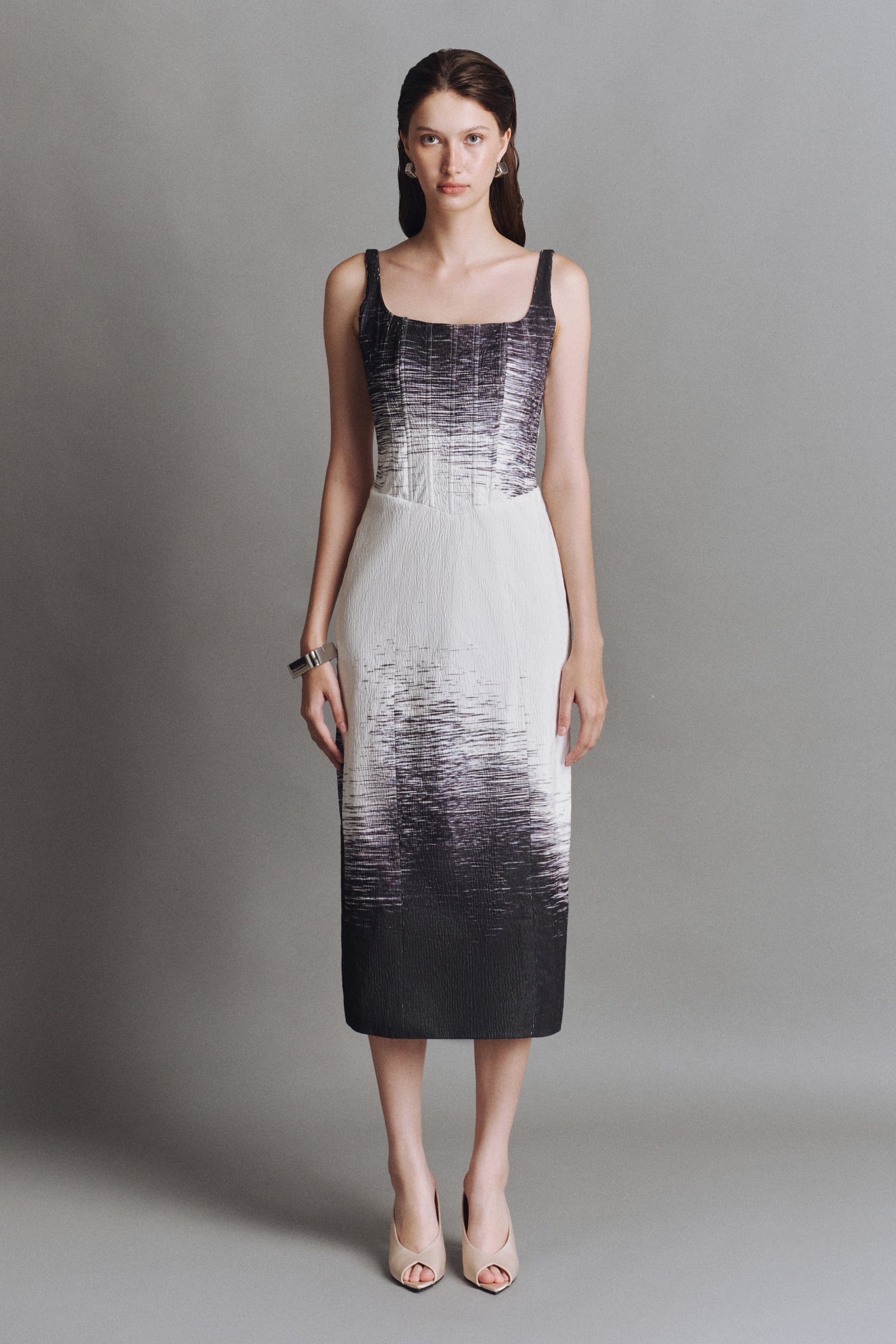 Poise Square Neck Midi Dress