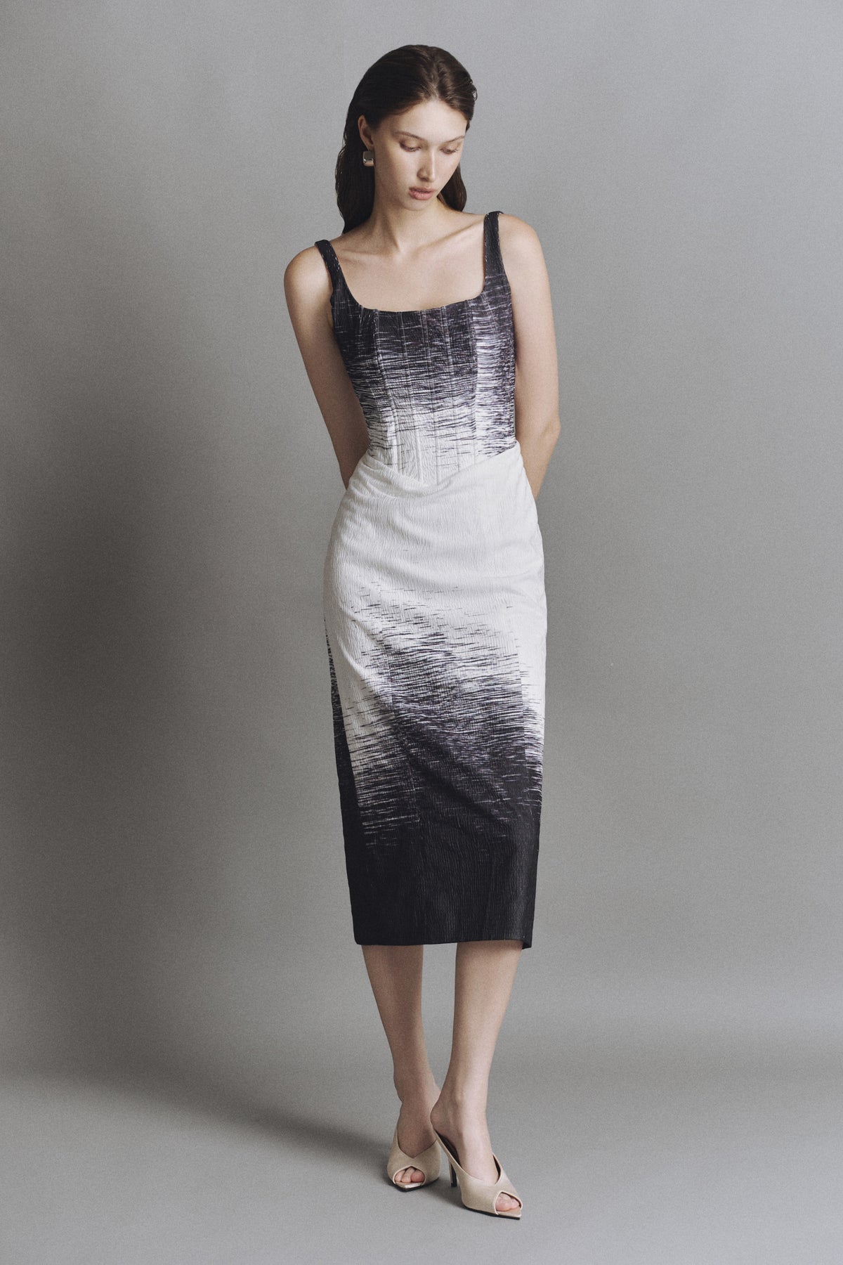 Poise Square Neck Midi Dress
