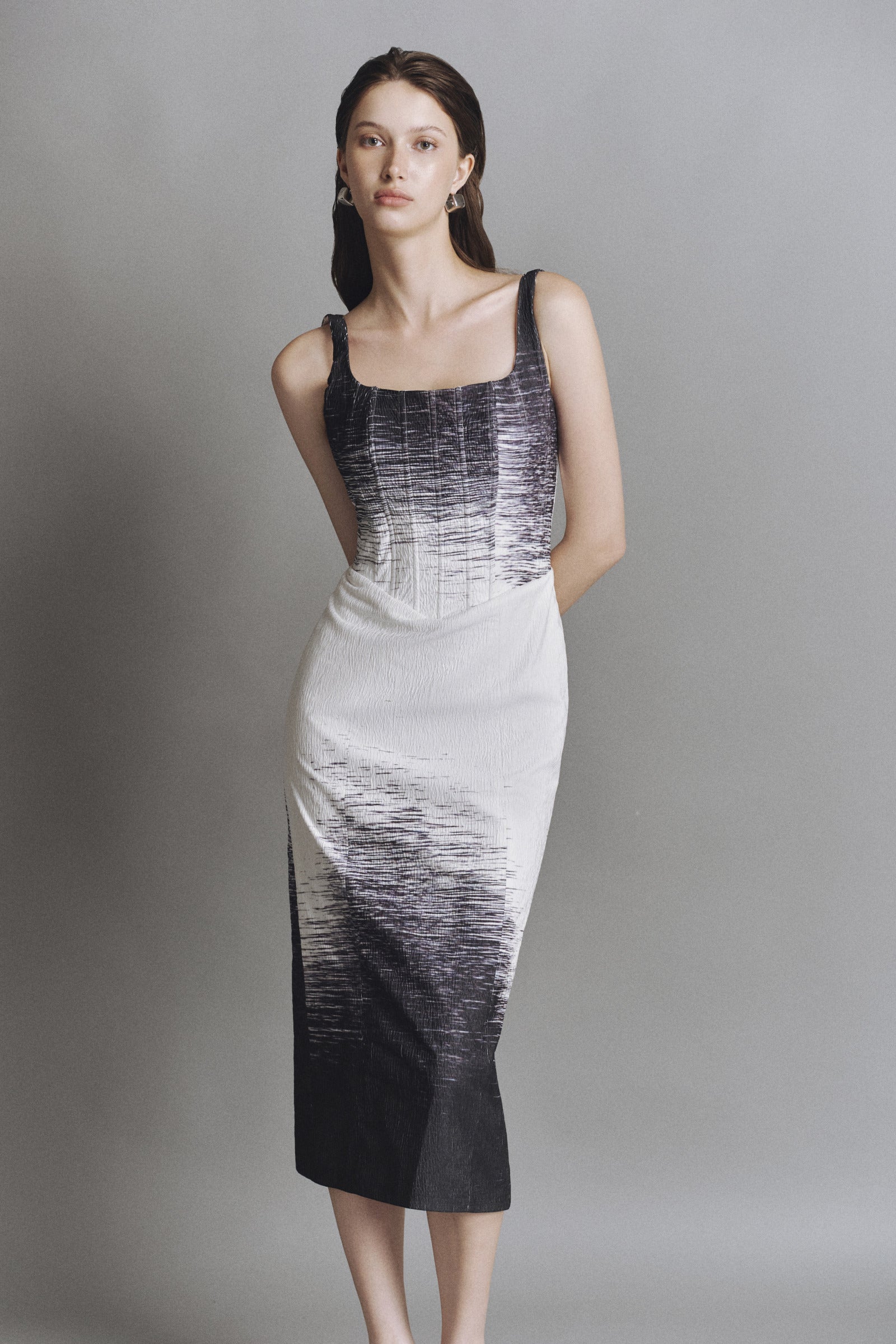 Poise Square Neck Midi Dress