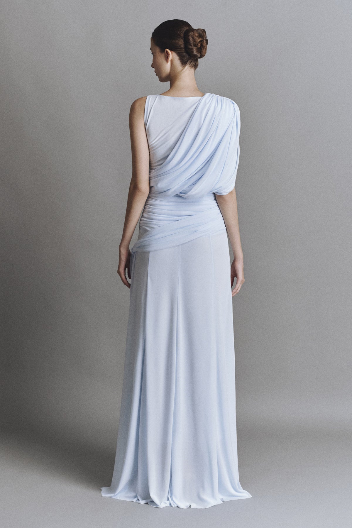 Cascade Draped Maxi Dress