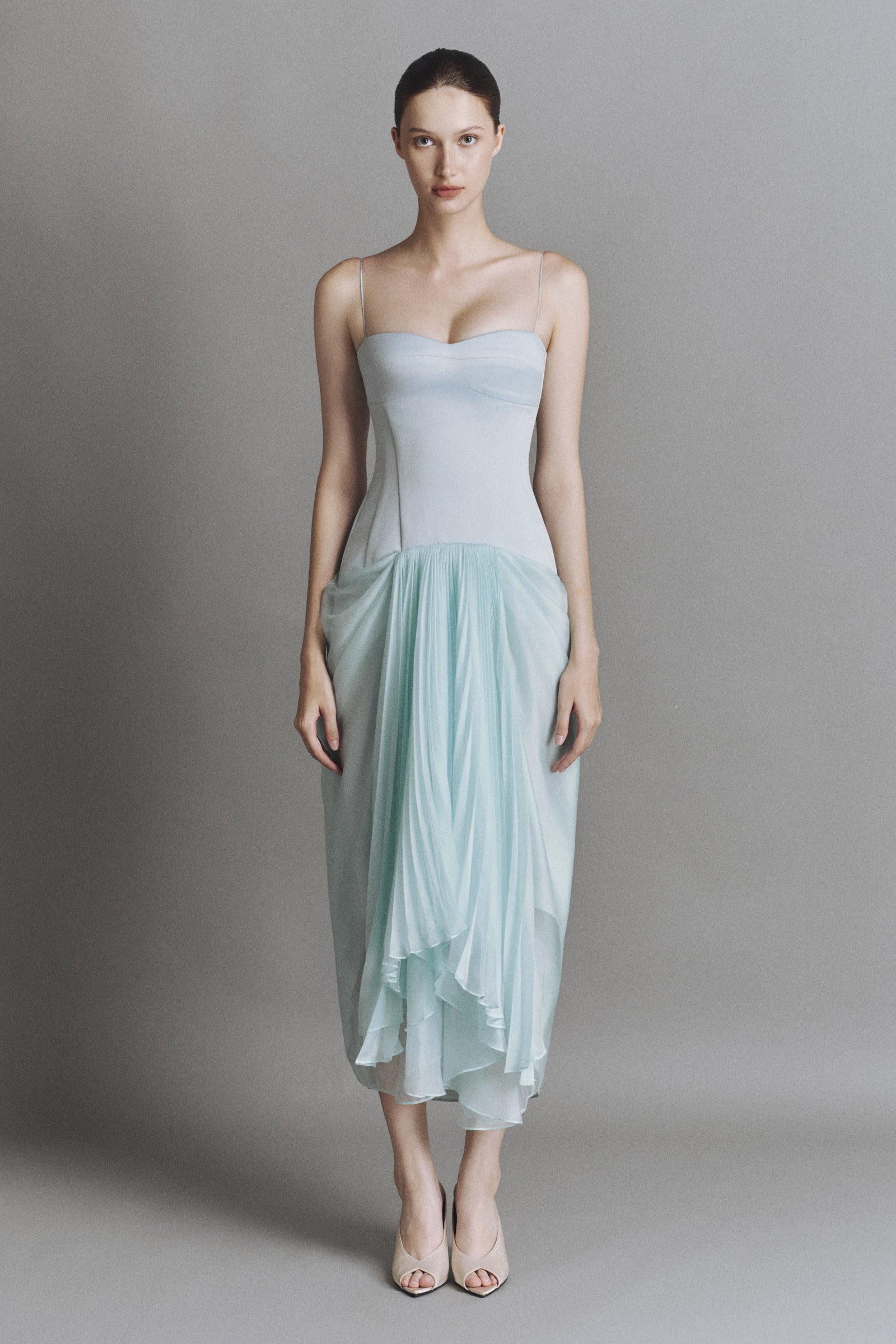 Aquaire Sweetheart Midi Dress