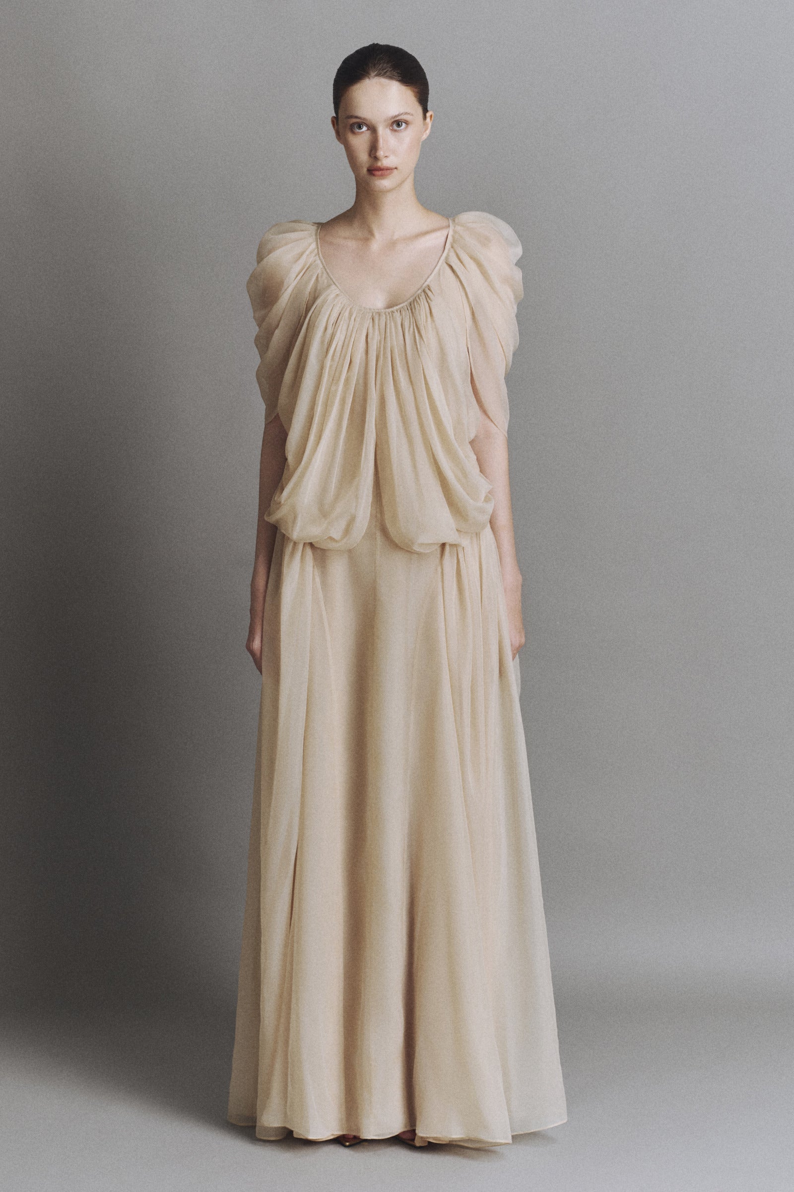 Aerial Butterfly Sleeve Maxi Dress