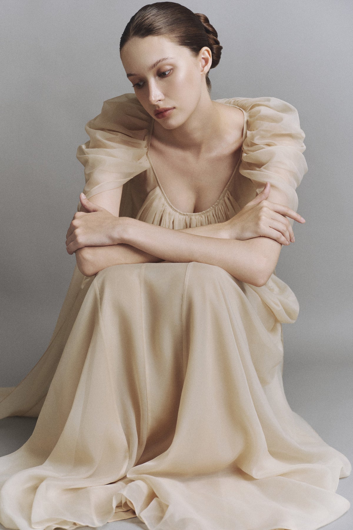 Aerial Butterfly Sleeve Maxi Dress
