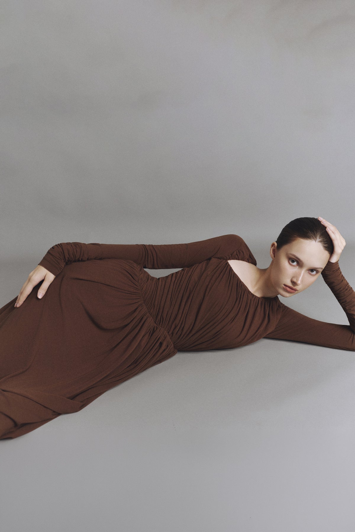 Laguna Asymmetric Neck Maxi Dress