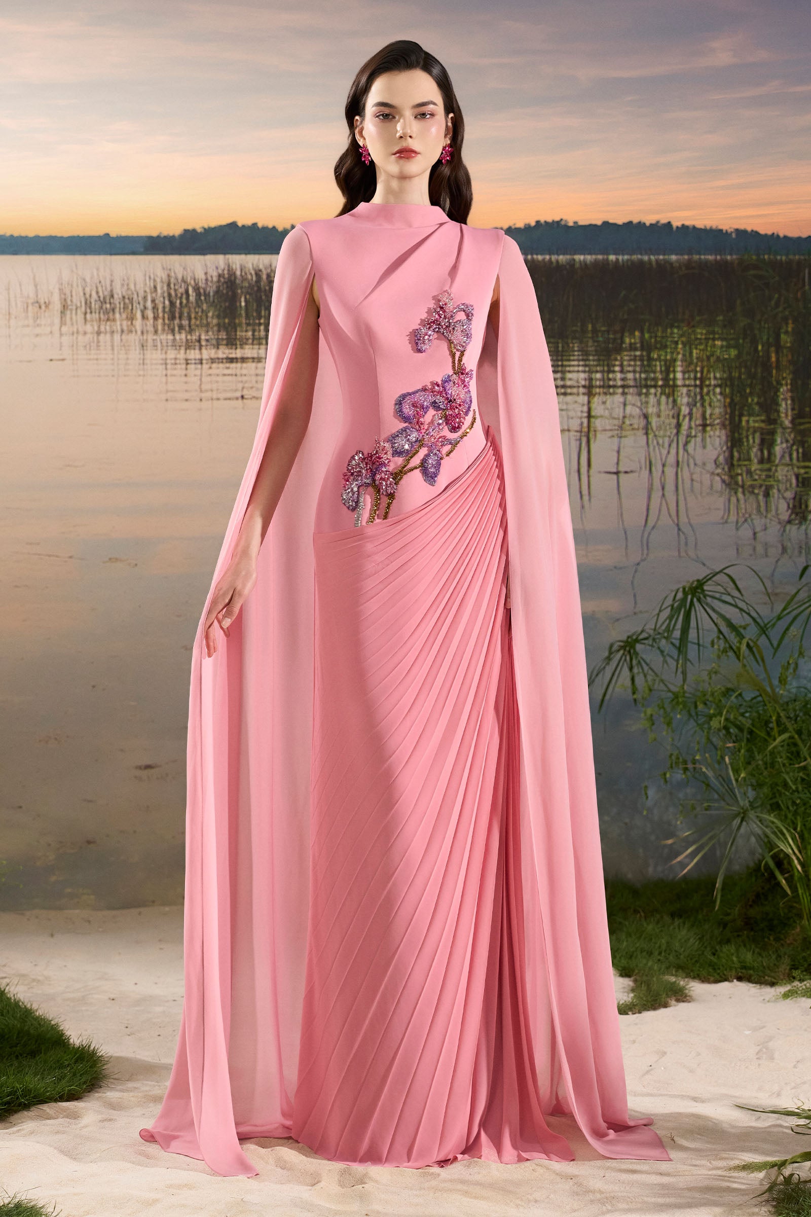 Dahlia Pleated Maxi Dress - MEAN BLVD