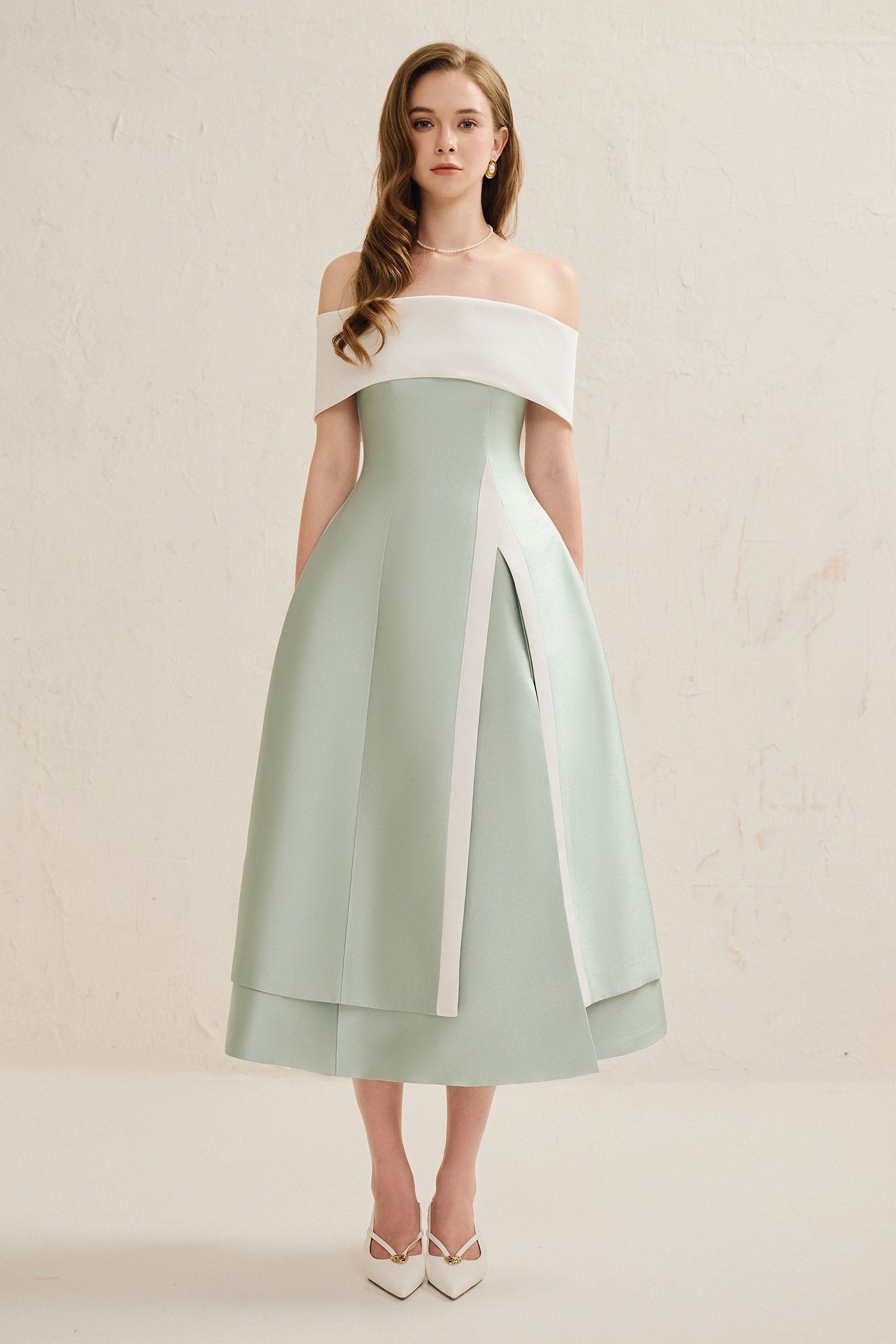 Dakota Off-Shoulder Midi Dress - MEAN BLVD