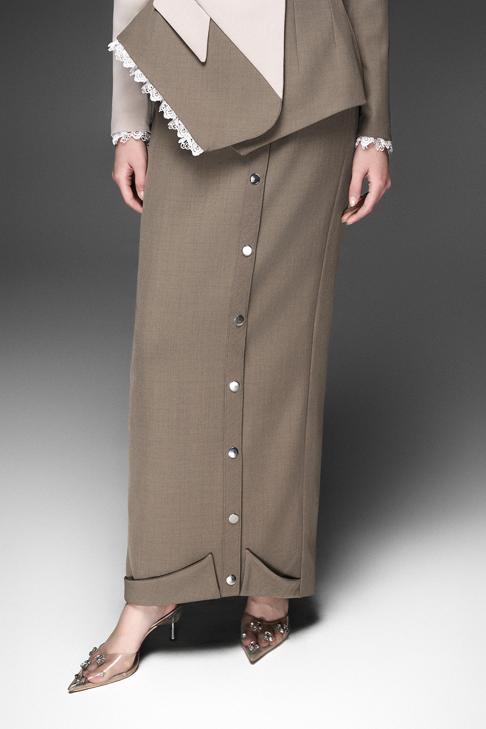 Dalia Button Skirt - MEAN BLVD