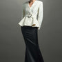 Barbara Peplum Draped Blazer