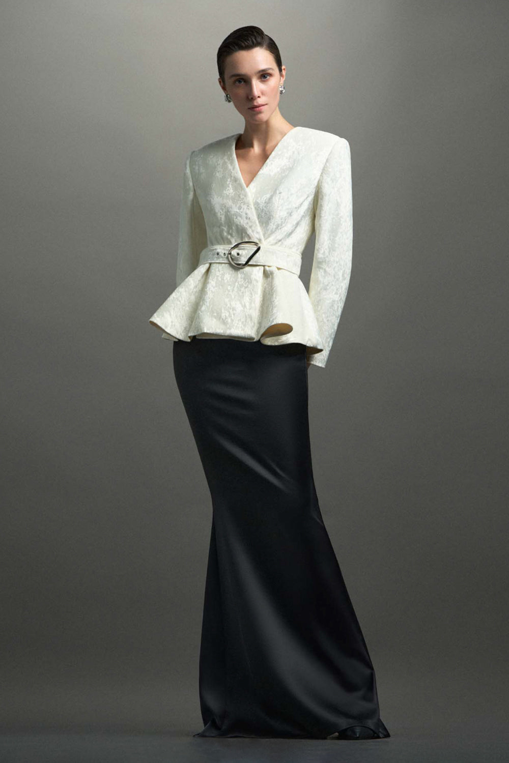 Barbara Peplum Draped Blazer