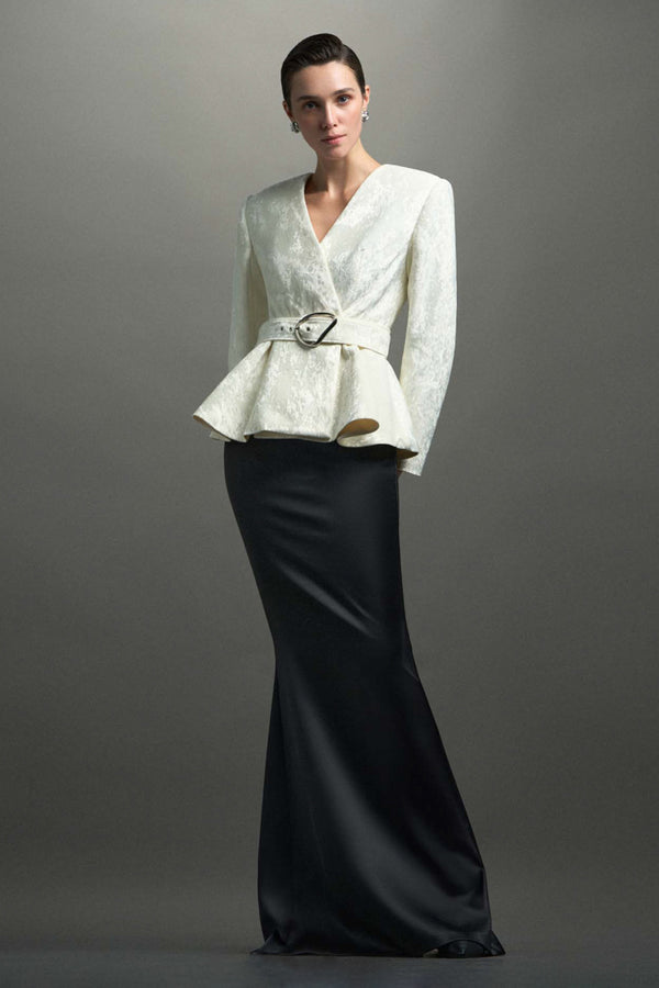 Barbara Peplum Draped Blazer