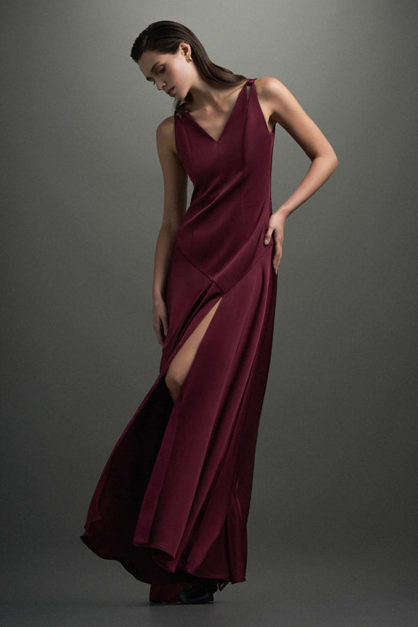 Marta Sheath Draped Maxi Dress