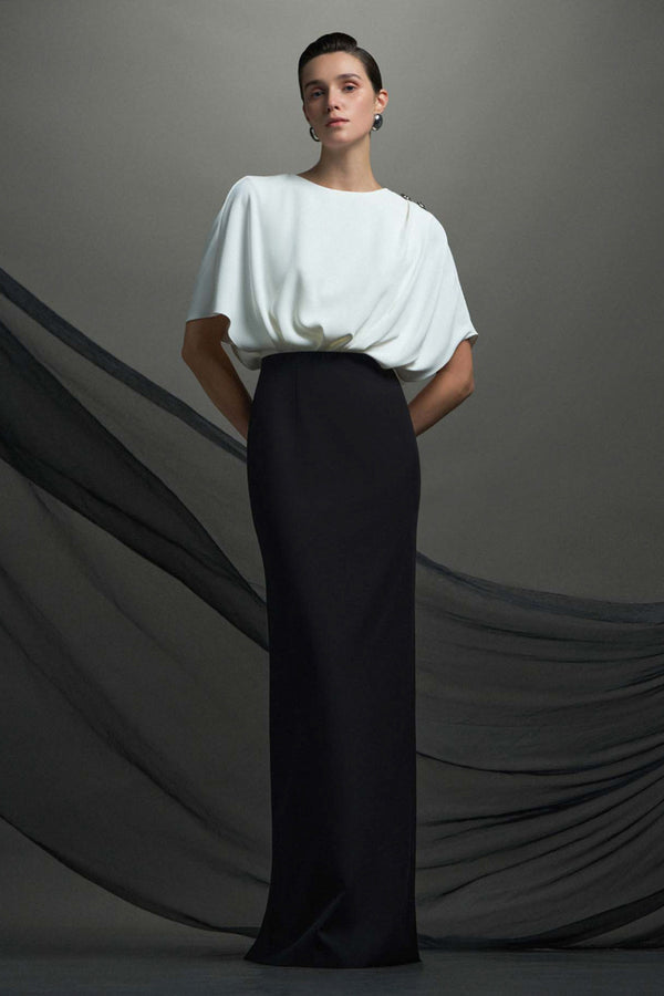 Esther Batwing Sleeve Button Maxi Dress