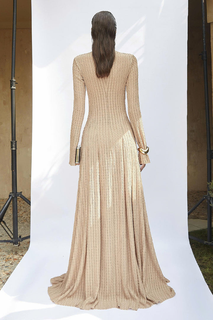 Delphi I Mock Neck Button Maxi Dress - MEAN BLVD