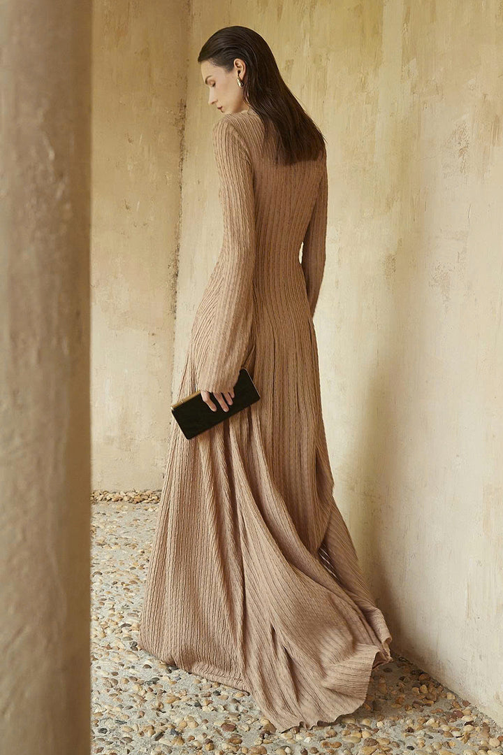 Delphi I Mock Neck Button Maxi Dress - MEAN BLVD