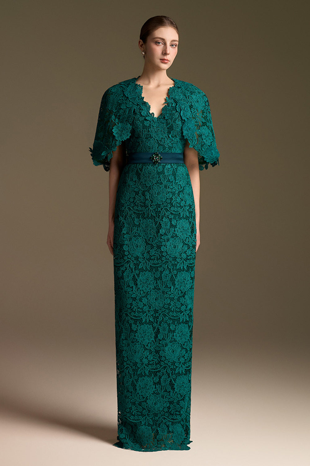 forest green long sleeve maxi dress La Lune High Neck Balloon Sleeve Maxi Dress | Forest | Dresses
