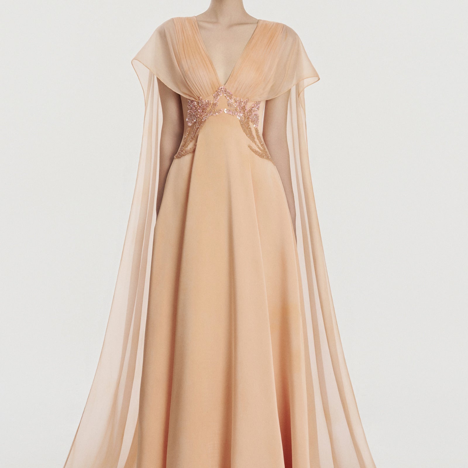 Delphine Cape Sleeve Maxi Dress - MEAN BLVD
