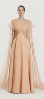 Delphine Cape Sleeve Maxi Dress - MEAN BLVD