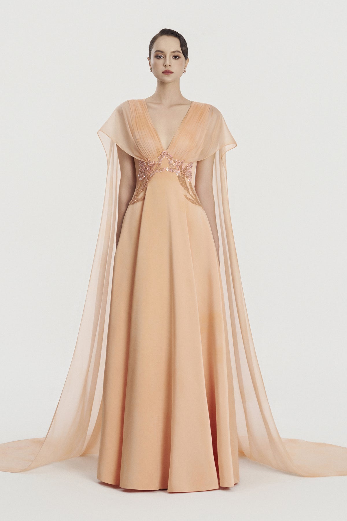 Delphine Cape Sleeve Maxi Dress - MEAN BLVD