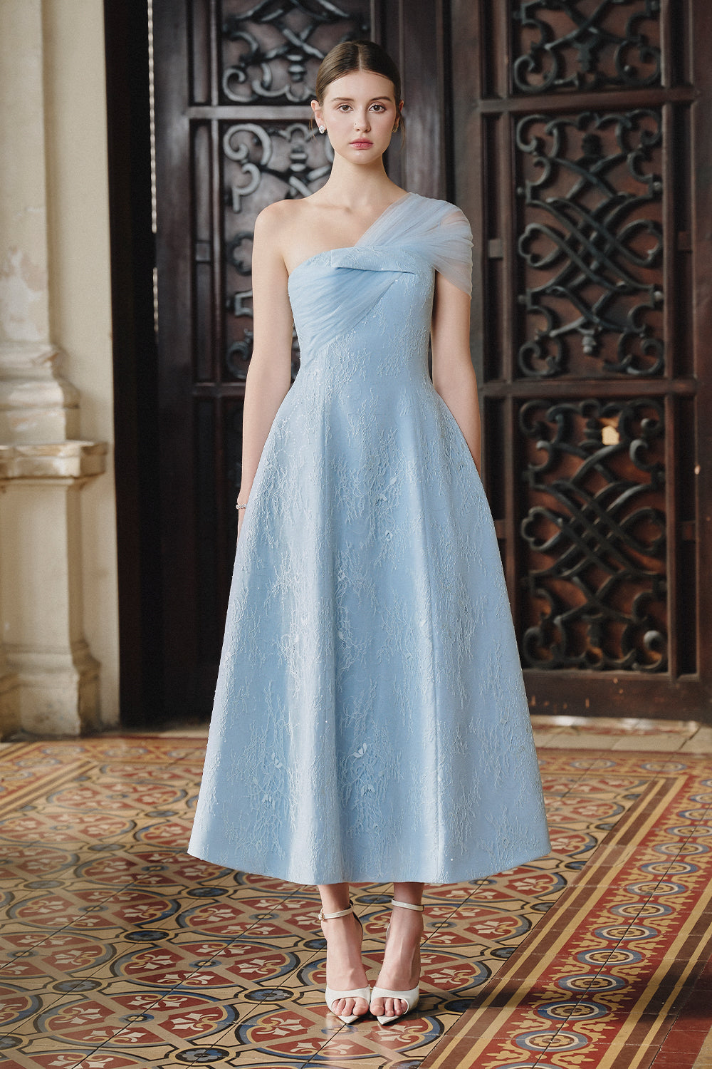 Delphine One Shoulder Midi Dress - MEAN BLVD