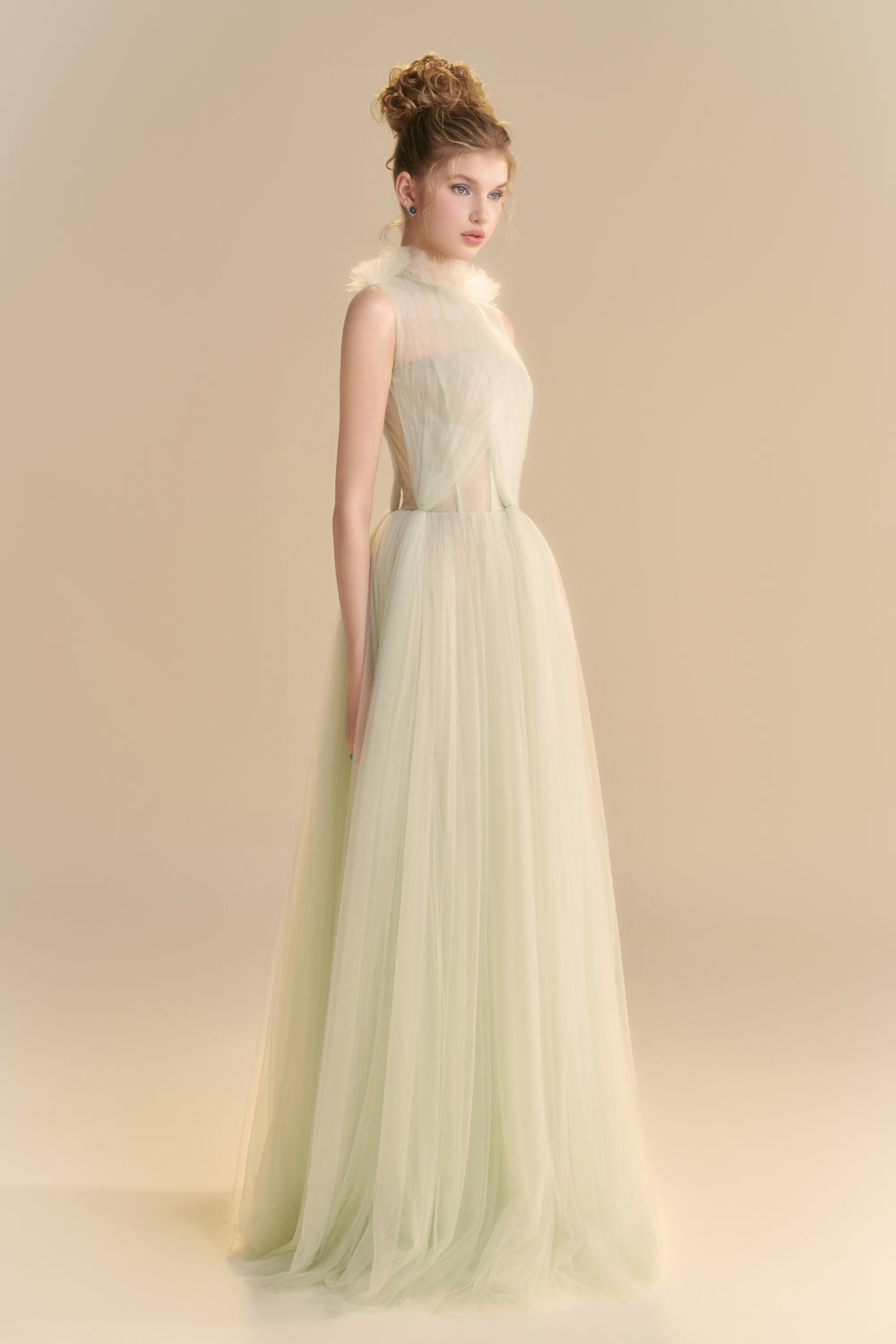 Delysia High Neck Gathering Maxi Dress - MEAN BLVD