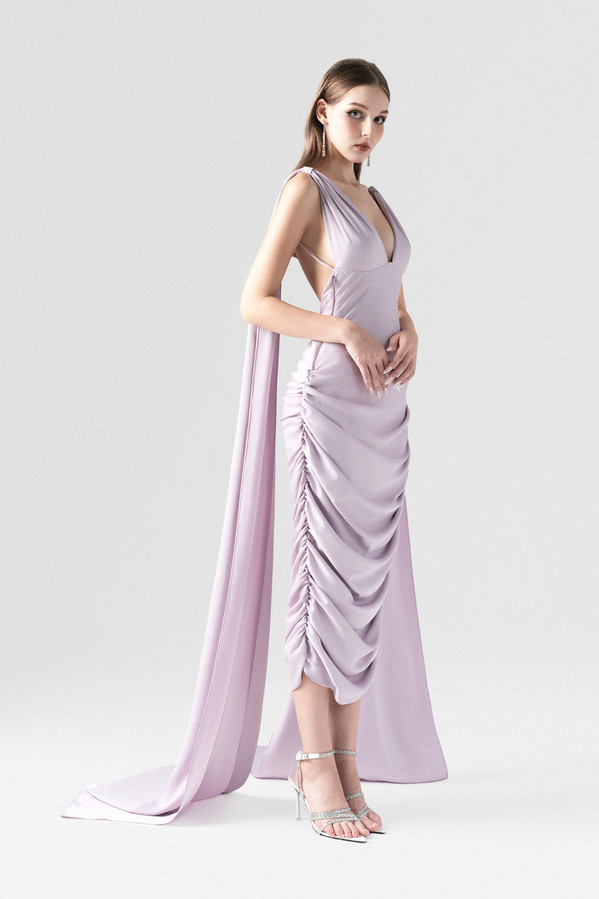 Merciless Middle Eastern-Inspired Dress with Flowing Silk Flaps 7