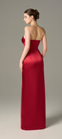 Designer Satin Silk Pleated Maxi Dress 2