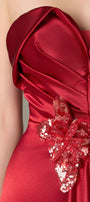 Designer Satin Silk Pleated Maxi Dress 4