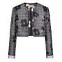 Ava Cropped Floral Taffeta Jacket