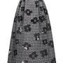 Ava A-line Floral Taffeta Midi Skirt