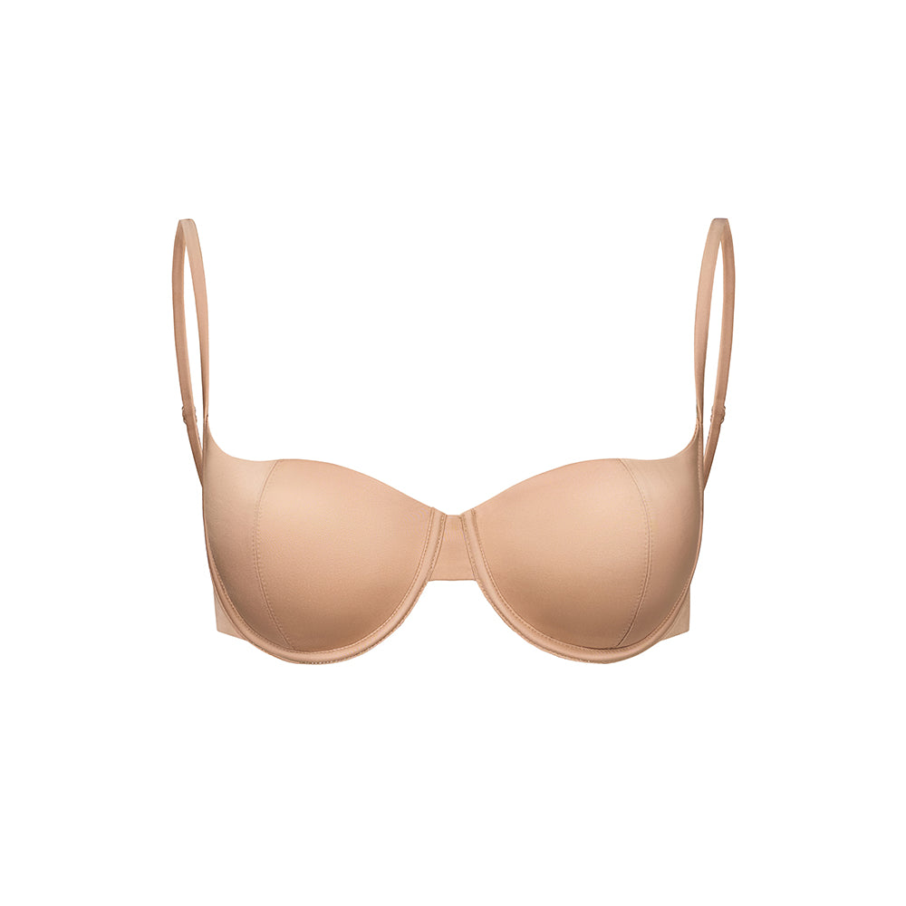 Inés Cropped Chest Cup Poly Silk Bralette