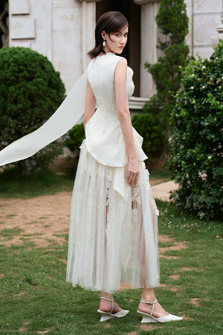 Dewlight Asymmetric Jacquard Top - MEAN BLVD