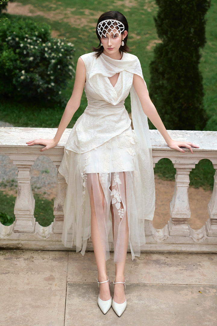 Dewlight Asymmetric Jacquard Top - MEAN BLVD