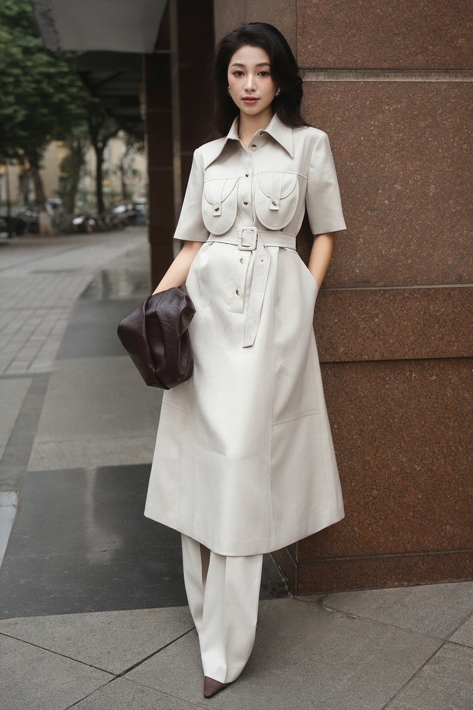 Diana Collared Midi Dress - MEAN BLVD