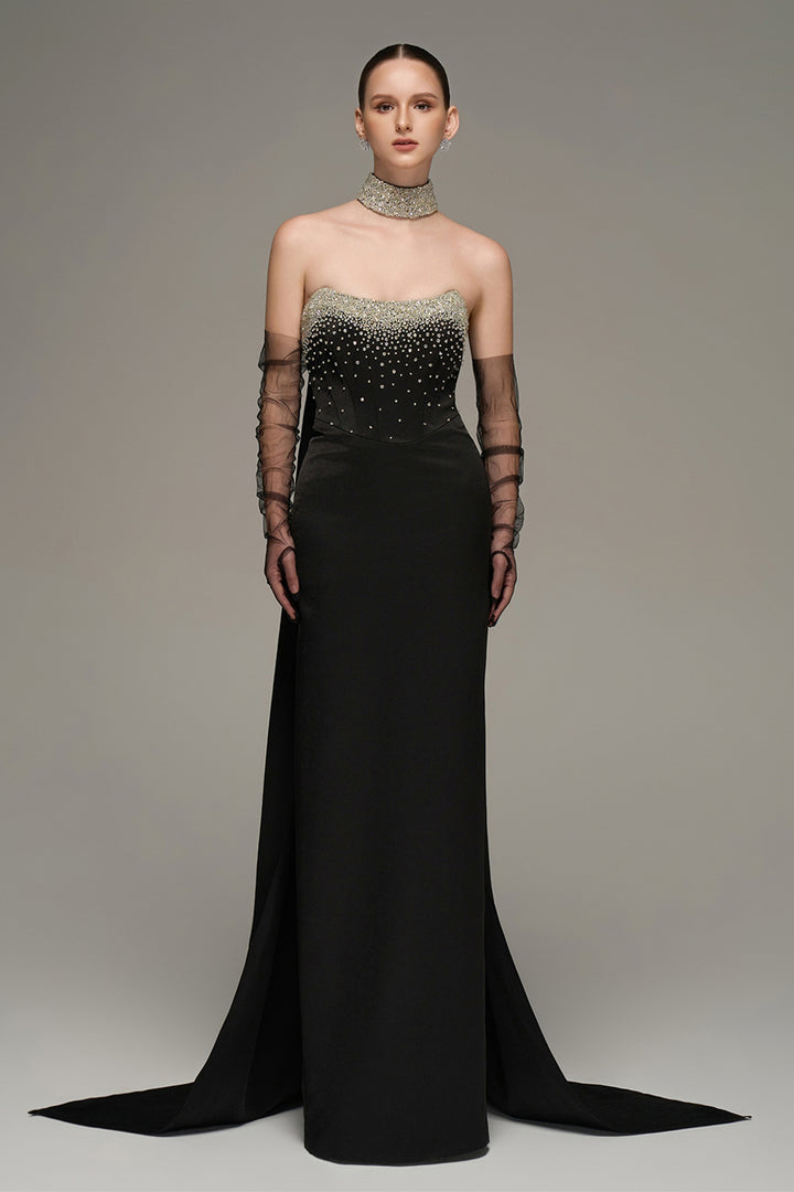 Dream Sheath Rhinestone Maxi Dress - MEAN BLVD