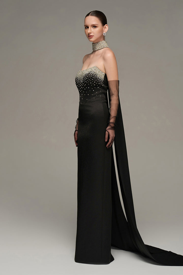 Dream Sheath Rhinestone Maxi Dress - MEAN BLVD