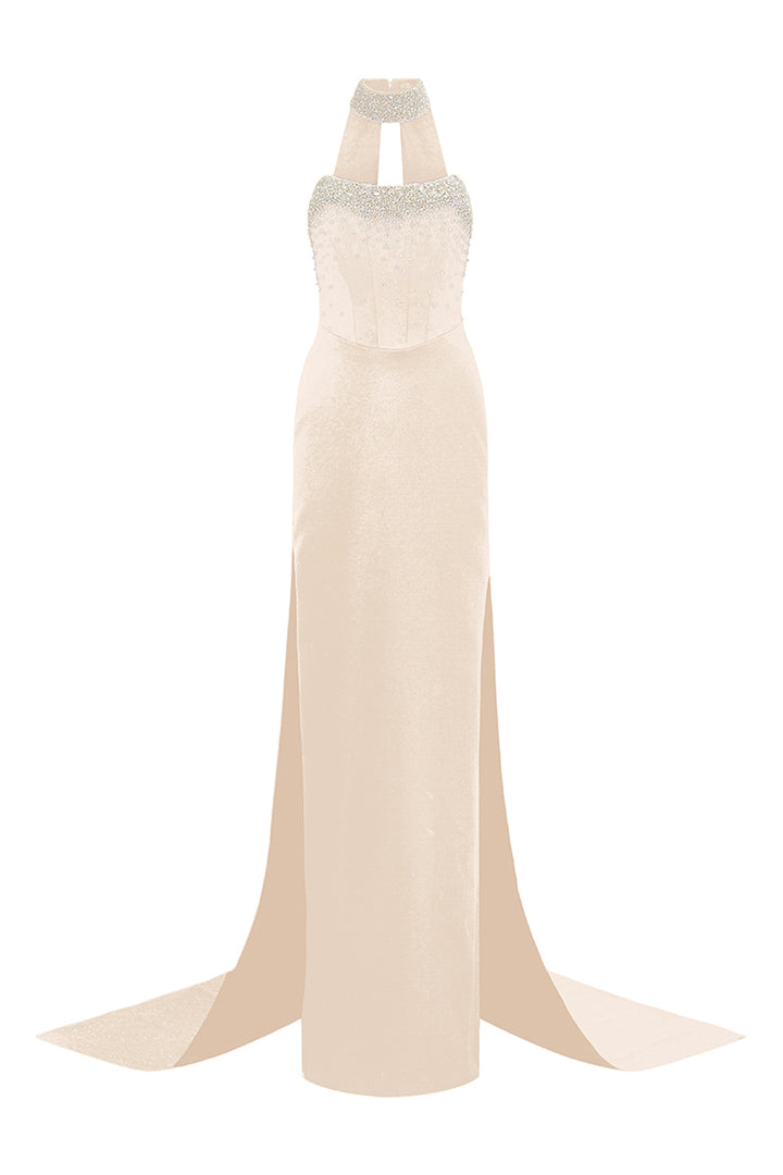 Dream Sheath Rhinestone Maxi Dress - MEAN BLVD