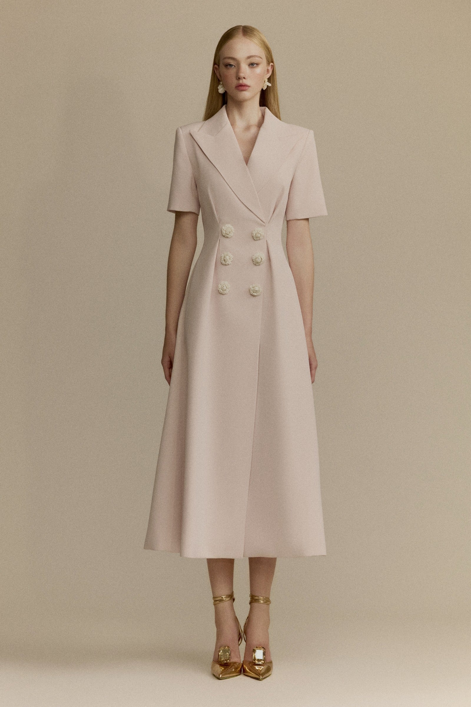 Dynasty Button Midi Dress - MEAN BLVD