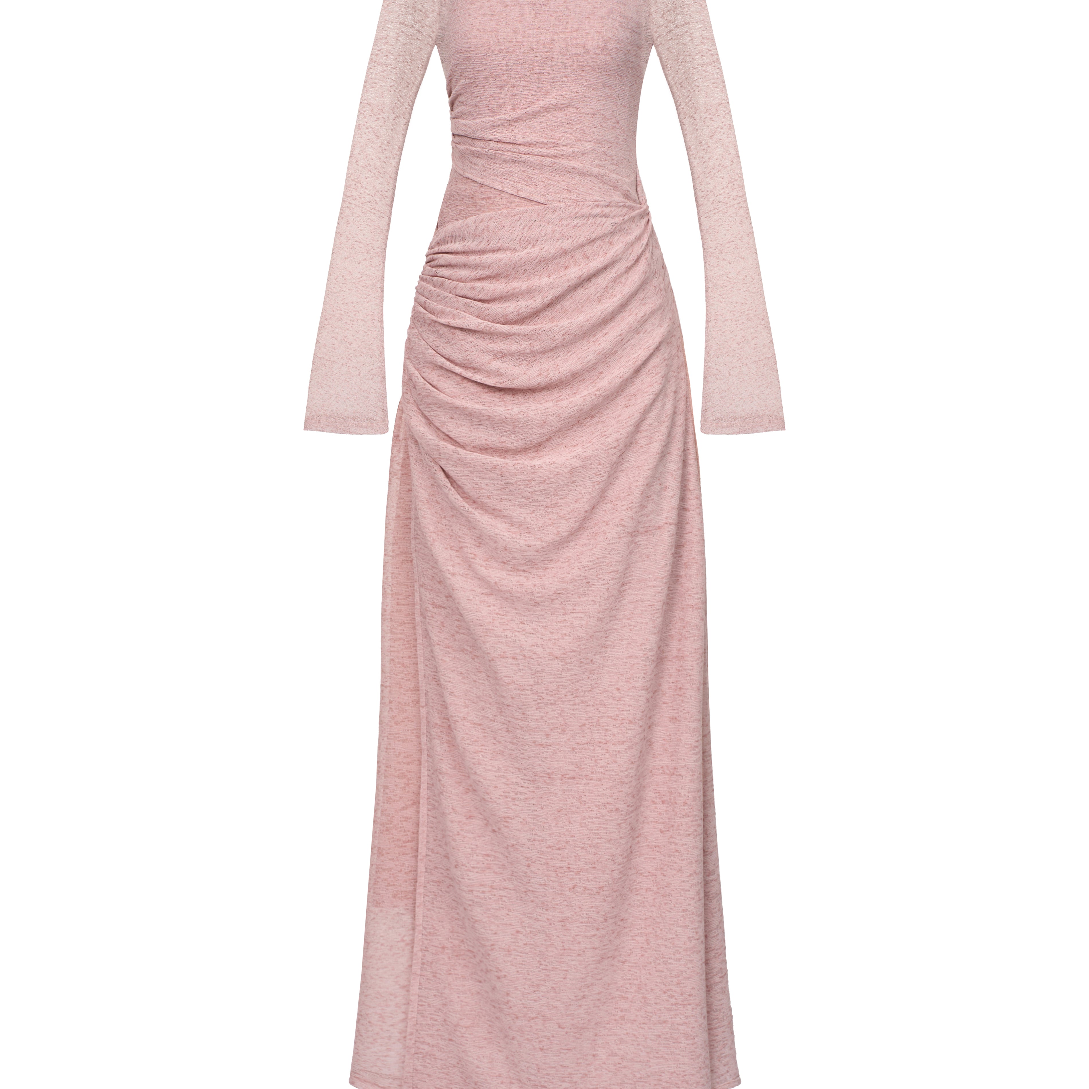 Blossom A-line Off-Shoulder Spandex Midi Dress