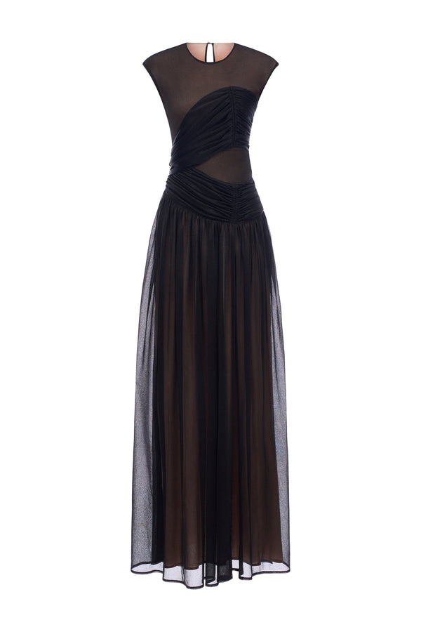 Terra Cap Gathering Maxi Dress