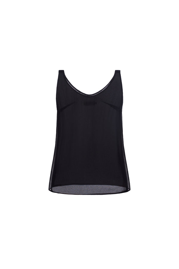 Lyra Scoop Neck Silk Top