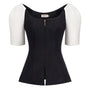 Maia Peplum Jacquard Top
