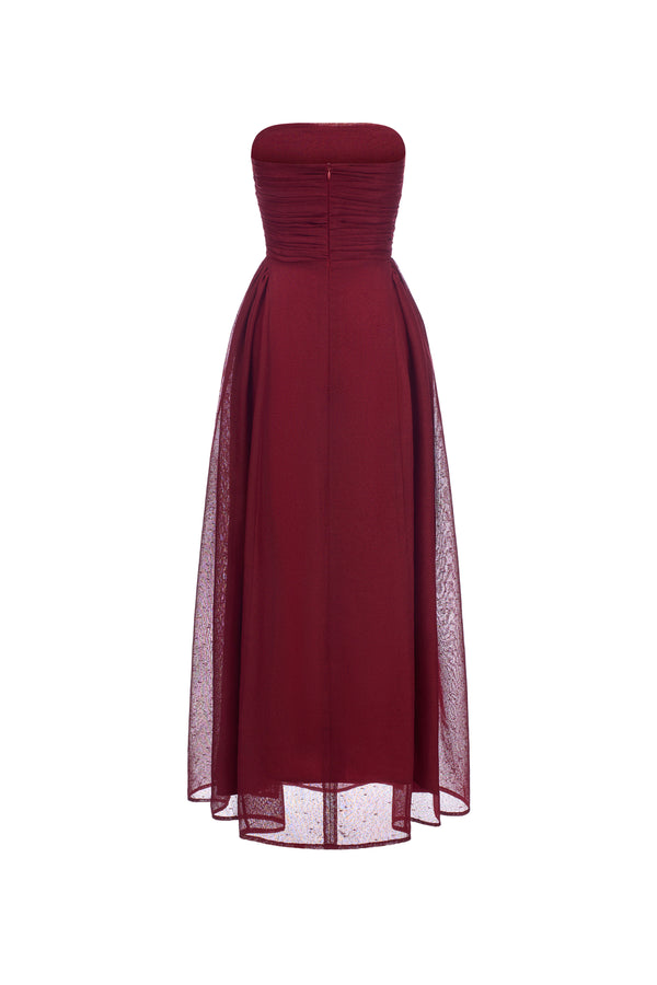 Willow Straight Across Draped Maxi Dress