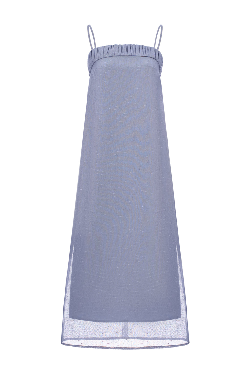 Nerina Square Neck Pleated Midi Dress