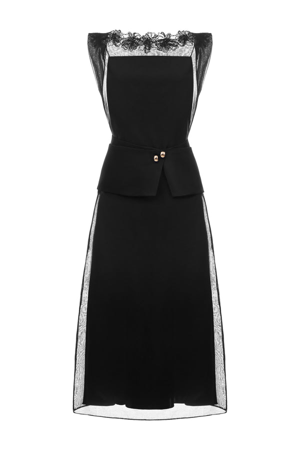Ivy Boat Applique Midi Dress