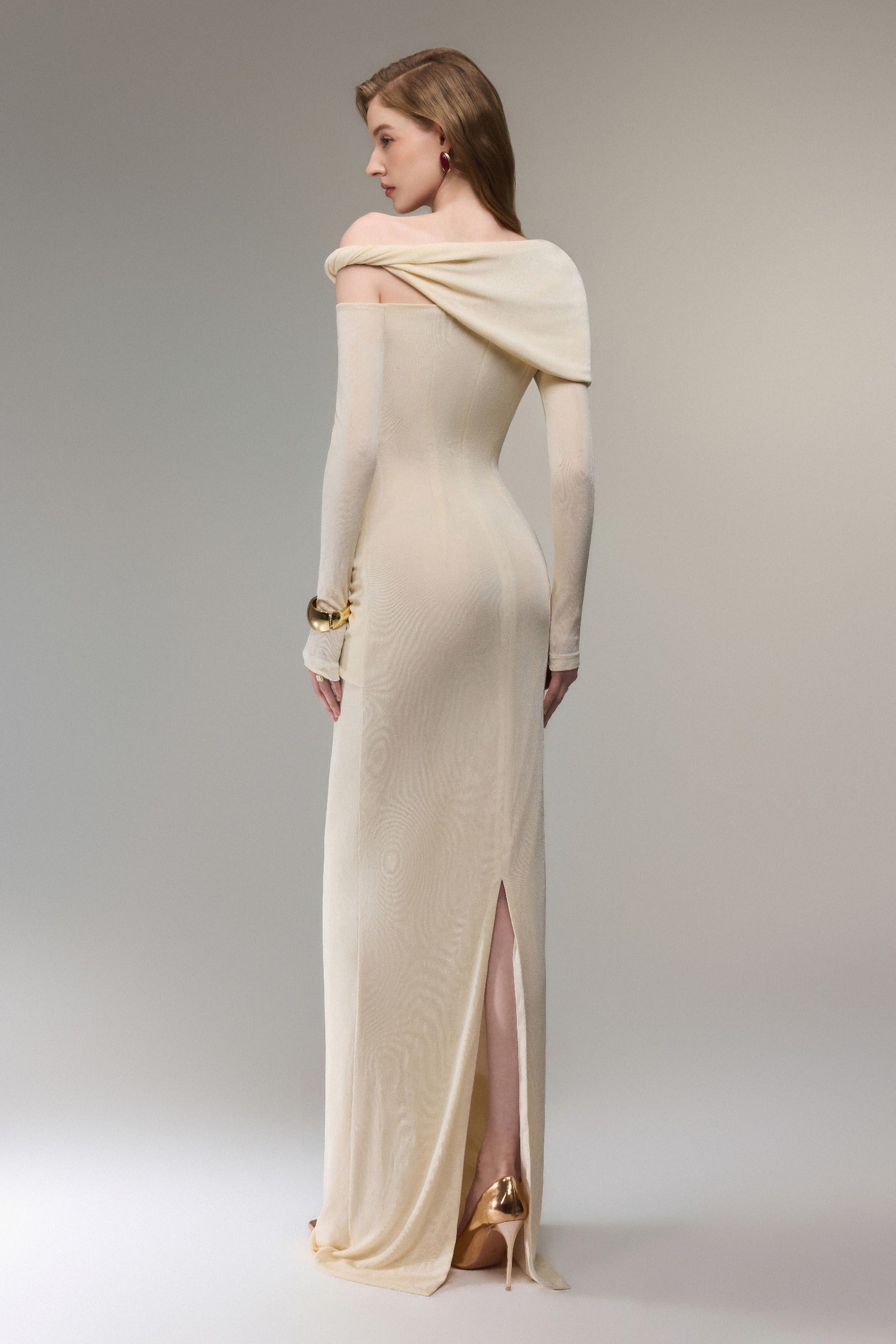 Lumière Draped Maxi Dress