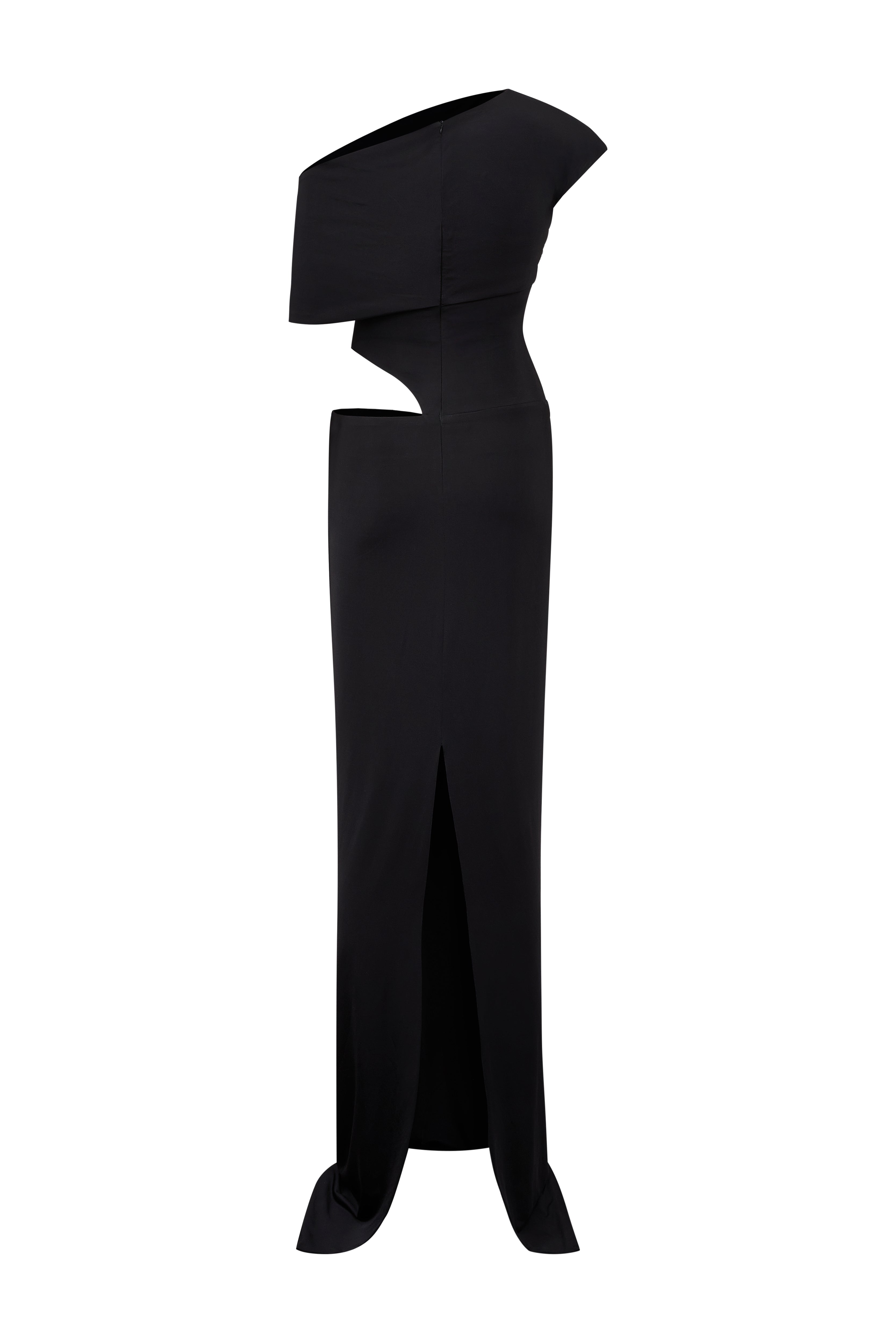 Eclipse Asymmetric Neck Maxi Dress - MEAN BLVD
