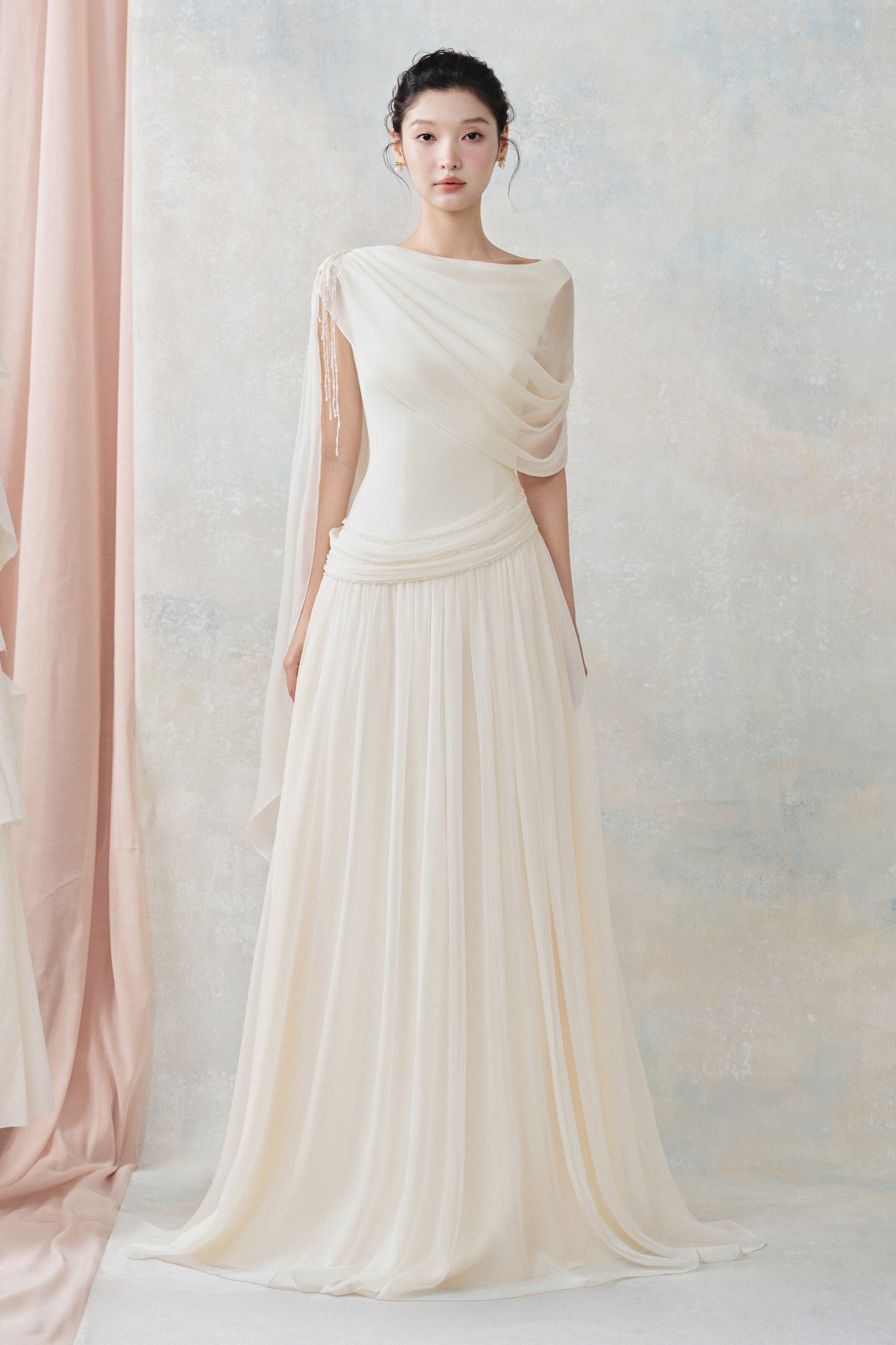 Edana Draped Maxi Dress - MEAN BLVD