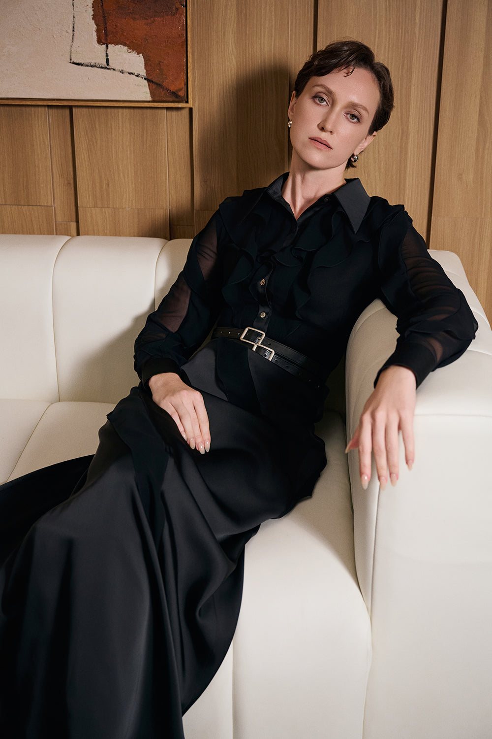 Eden A-line Silk Maxi Dress