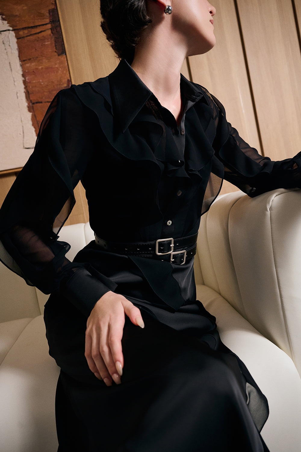 Eden A-line Silk Maxi Dress