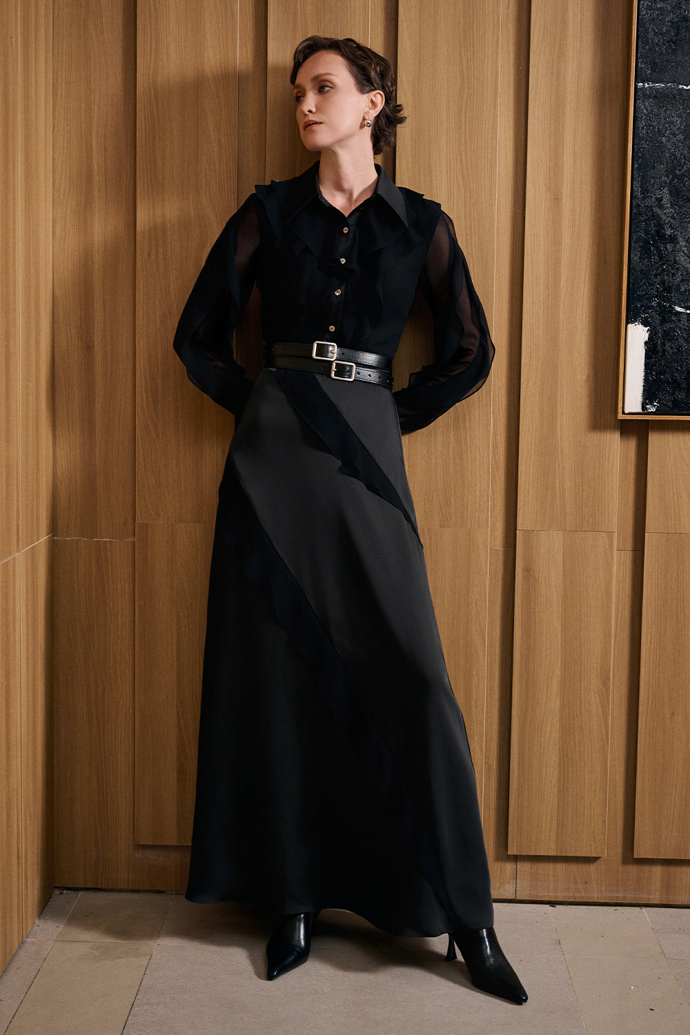 Eden A-line Silk Maxi Dress - MEAN BLVD